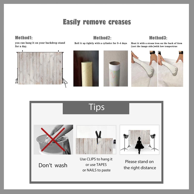 LTLYH 7x5ft Vinyl Gray Wood Backdrop for Photography Rustic Natural Wooden Floor Photo Background Newborn Baby Photoshoot Portrait Studio Props A083â€¦ - Image 5